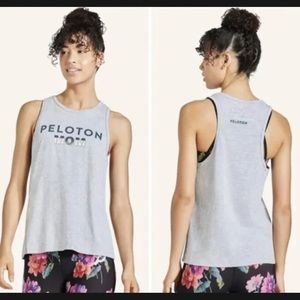 Peloton Mom Racerback Tank Top, Gray, Medium